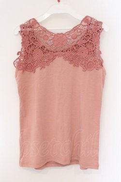 画像3: axes femme / バックフラワーレースタンク M ピンク O-26-03-23-087-AX-TO-OW-OS