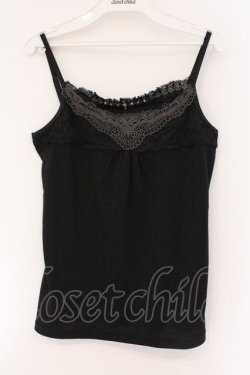 画像1: axes femme / レース＆ストーン使いキャミ M クロ O-26-03-23-089-AX-TO-OW-OS