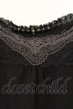 画像2: axes femme / レース＆ストーン使いキャミ M クロ O-26-03-23-089-AX-TO-OW-OS