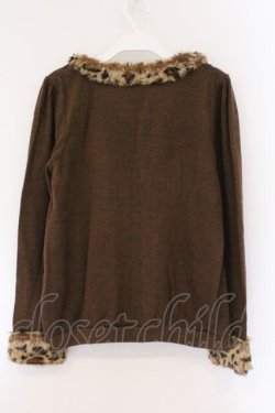 画像3: axes femme / レオパードファー使いプルオーバー M ブラウン O-26-03-23-090-AX-TO-OW-OS