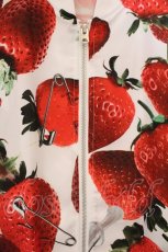 画像2: TRAVAS TOKYO / Medical Berry シフォンブルゾン F ホワイトｘレッド O-26-03-23-093-PU-TO-YM-ZT033 (2)