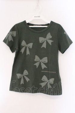 画像1: Jane Marple Dans Le Salon / リボンptTシャツ M カーキグリーン O-26-03-23-096-JM-TO-OW-OS