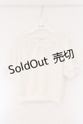 axes femme / フラワーレース配色トップス M シロ O-26-03-23-097-0-TO-OW-OS