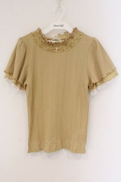 画像1: axes femme / プチスタンドリブプルオーバー M イエロー O-26-03-23-100-AX-TO-OW-OS