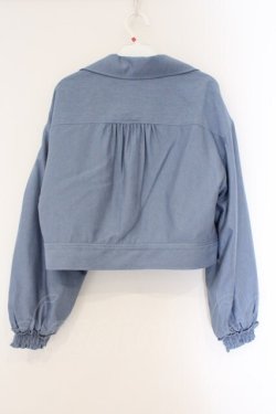 画像3: axes femme / テーラー襟ショートジャケット F ブルー O-26-03-23-011-AX-JA-IG-OS