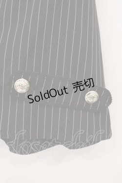 画像3: axes femme POETIQUE / ダブルボタンケープジャケット M クロ ストライプ O-26-03-23-012-AX-JA-IG-OS