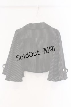 画像4: axes femme POETIQUE / ダブルボタンケープジャケット M クロ ストライプ O-26-03-23-012-AX-JA-IG-OS