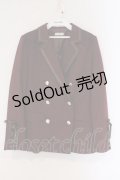 axes femme / 袖レースアップジャケット  ワイン O-26-03-23-014-AX-JA-IG-OS