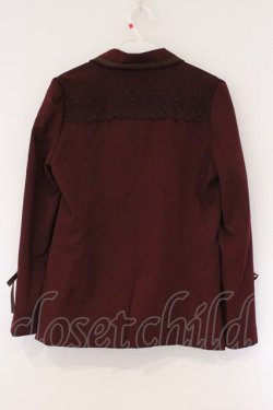 画像3: axes femme / 袖レースアップジャケット  ワイン O-26-03-23-014-AX-JA-IG-OS