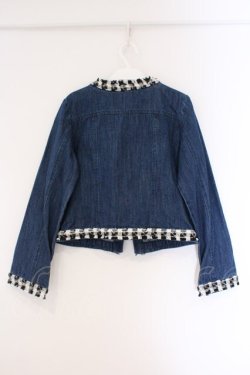 画像3: axes femme NOSTALGIE / ツイード×デニムジャケット F インディゴ O-26-03-23-015-AX-JA-IG-OS