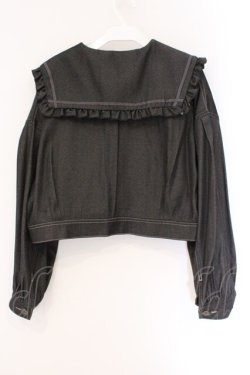 画像3: axes femme POETIQUE / セーラー襟ショートブルゾン M クロ O-26-03-23-016-AX-JA-IG-OS