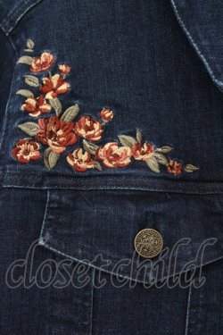 画像2: axes femme / 花刺繍ストレッチデニムジャケット L インディゴ O-26-03-23-018-AX-JA-IG-OS