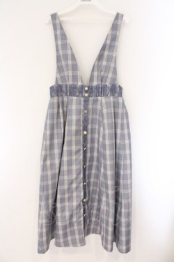 画像1: axes femme / センターボタンジャンスカ  ブルー O-26-03-23-024-AX-OP-IG-OS