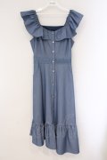 axes femme POETIQUE / ２ｗａｙフリルオフショルワンピース  ブルー O-26-03-23-026-AX-OP-IG-OS