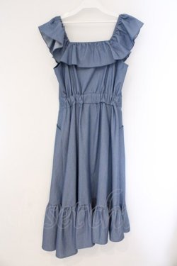 画像3: axes femme POETIQUE / ２ｗａｙフリルオフショルワンピース  ブルー O-26-03-23-026-AX-OP-IG-OS