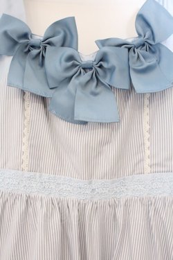 画像2: axes femme POETIQUE / リボンデコレーションワンピース  サックス×シロ O-26-03-23-027-AX-OP-IG-OS