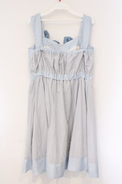 画像3: axes femme POETIQUE / リボンデコレーションワンピース  サックス×シロ O-26-03-23-027-AX-OP-IG-OS