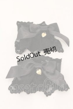 画像1: Angelic Pretty / Airy Heartはしごレースカフス  クロ O-26-03-24-022-AP-ZA-IG-OS