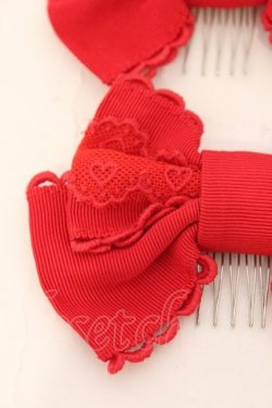 画像2: Angelic Pretty / 両山レースグログランリボンコーム  アカ O-26-03-24-023-AP-AC-IG-OS