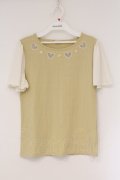axes femme POETIQUE / 透かしハートプルオーバー M イエロー O-26-03-24-025-AX-TO-OW-OS