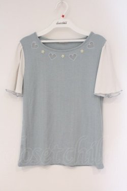 画像1: axes femme POETIQUE / 透かしハートプルオーバー M グリーン O-26-03-24-029-AX-TO-OW-OS