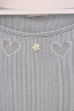 画像2: axes femme POETIQUE / 透かしハートプルオーバー M グリーン O-26-03-24-029-AX-TO-OW-OS