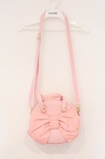 画像2: Perla nell' ostrica / シャンタンリボン付きハンプBag　バッグ  ピンク O-26-03-24-003-EL-BG-OW-ZT387 (2)