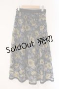 axes femme / ひまわり柄シアースカート M クロ系 O-26-03-24-036-AX-SK-OW-OS