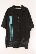 Deorart / バイカラーヘムオープンカラーハーフシャツ M ブラックｘサックス O-26-03-24-038-PU-BL-YM-OS