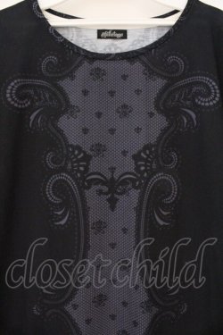 画像2: abilletage / トロンプルイユTシャツワンピース  ブラック O-26-03-24-040-GO-OP-OW-OS