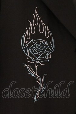 画像2: LISTEN FLAVOR / 薔薇と炎ハーフスリーブジャケット F ブラック O-26-03-24-043-PU-BL-YM-OS