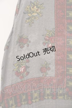 画像4: Jane Marple Dans Le Salon / Flowers of Jouy scarf Agathaドレス M グレー O-26-03-24-045-JM-OP-OW-OS