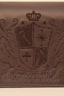 画像2: metamorphose / エンブレム刺繍ポシェット  ブラウン O-26-03-24-004-ME-BG-OW-OS