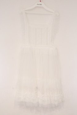 画像1: FLC / 星名桜子 hsチュールエプロンジャンスカ M シロ O-26-03-24-047-LO-OP-OW-OS