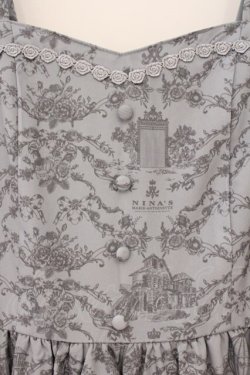 画像2: m petit by misako / MSKトワルドジュイジャンパースカート M グレー O-26-03-24-048-LO-SK-OW-OS