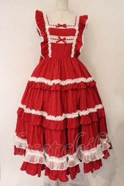 画像1: Chalmiere / メイジージャンパースカート M アカ O-26-03-24-054-0-OP-OW-OS