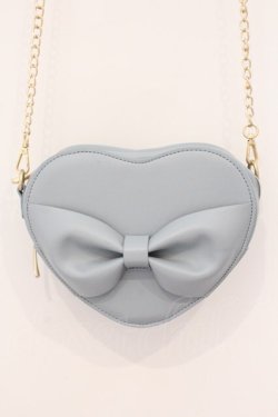 画像1: m petit by misako / ハートポシェット  サックス O-26-03-24-005-0-BG-OW-OS