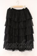 MARBLE / パニエ入り５段フリルロングボリュームスカート  ブラック O-26-03-24-056-GO-SK-OW-OS