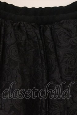 画像3: MARBLE / パニエ入り５段フリルロングボリュームスカート  ブラック O-26-03-24-056-GO-SK-OW-OS