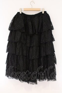 画像4: MARBLE / パニエ入り５段フリルロングボリュームスカート  ブラック O-26-03-24-056-GO-SK-OW-OS