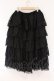 画像4: MARBLE / パニエ入り５段フリルロングボリュームスカート  ブラック O-26-03-24-056-GO-SK-OW-OS (4)