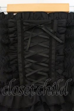 画像2: MARBLE / 総フリル編み上げコルセット  ブラック O-26-03-24-057-GO-TO-OW-OS