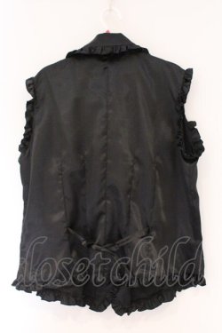 画像4: MARBLE / ブローチコサージュ+フリルタイ付きブラウス  ブラック O-26-03-24-058-GO-BL-OW-OS