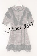 Swankiss / ラッセルレース配色チェックワンピース F グレー O-26-03-24-069-CA-OP-OW-OS