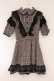 画像1: Swankiss / ラッセルレース配色チェックワンピース F グレー O-26-03-24-069-CA-OP-OW-OS (1)