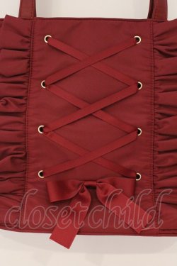 画像2: m petit by misako / キルティングレースアップトートバッグ  アカ O-26-03-24-006-LO-BG-OW-OS