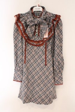 画像1: Swankiss / DC romanchec O/P　ワンピース F ブルーチェック O-26-03-24-074-CA-OP-OW-OS