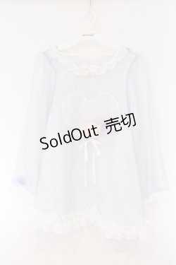 画像1: Swankiss / HB cable flower O/P　ワンピース F サックス O-26-03-24-076-CA-OP-OW-OS