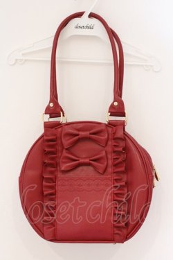 画像1: axes femme kawaii / ツインリボンラウンドハンドバッグ  アカ O-26-03-24-007-AX-BG-OW-OS