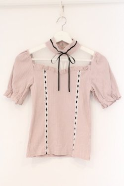 画像1: Ank Rouge / チュール切替テレコカットソー M ピンク O-26-03-24-085-CA-TO-OW-OS